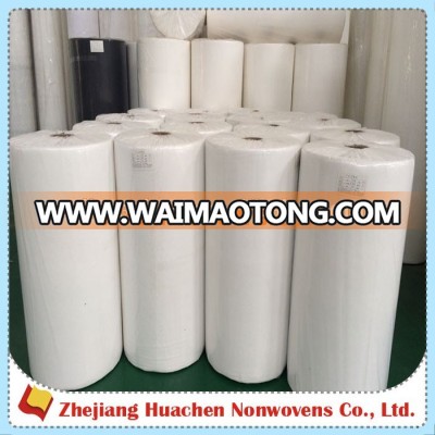 Raw material pp non woven fabric/nonwoven bed sheet roll/100% pp non woven fabric